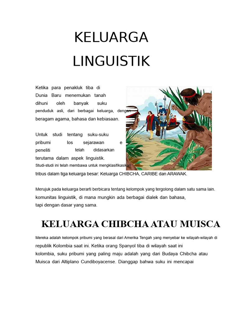 Keluarga Linguistik: Chibcha dan Caribe | PDF