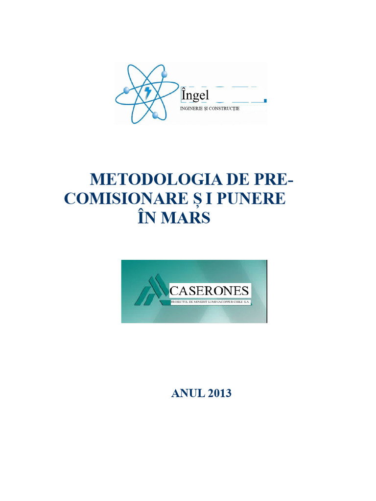 Metodologia de Precom Si Punere in Functiune | PDF