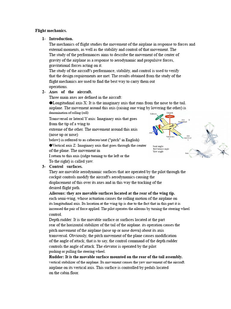 Aircraft Flight Mechanics Overview | PDF | Flight Control Surfaces ...