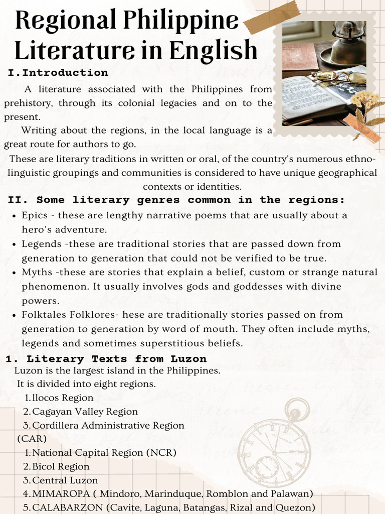Philippine Regional Literature Overview | PDF | Mindanao | Luzon