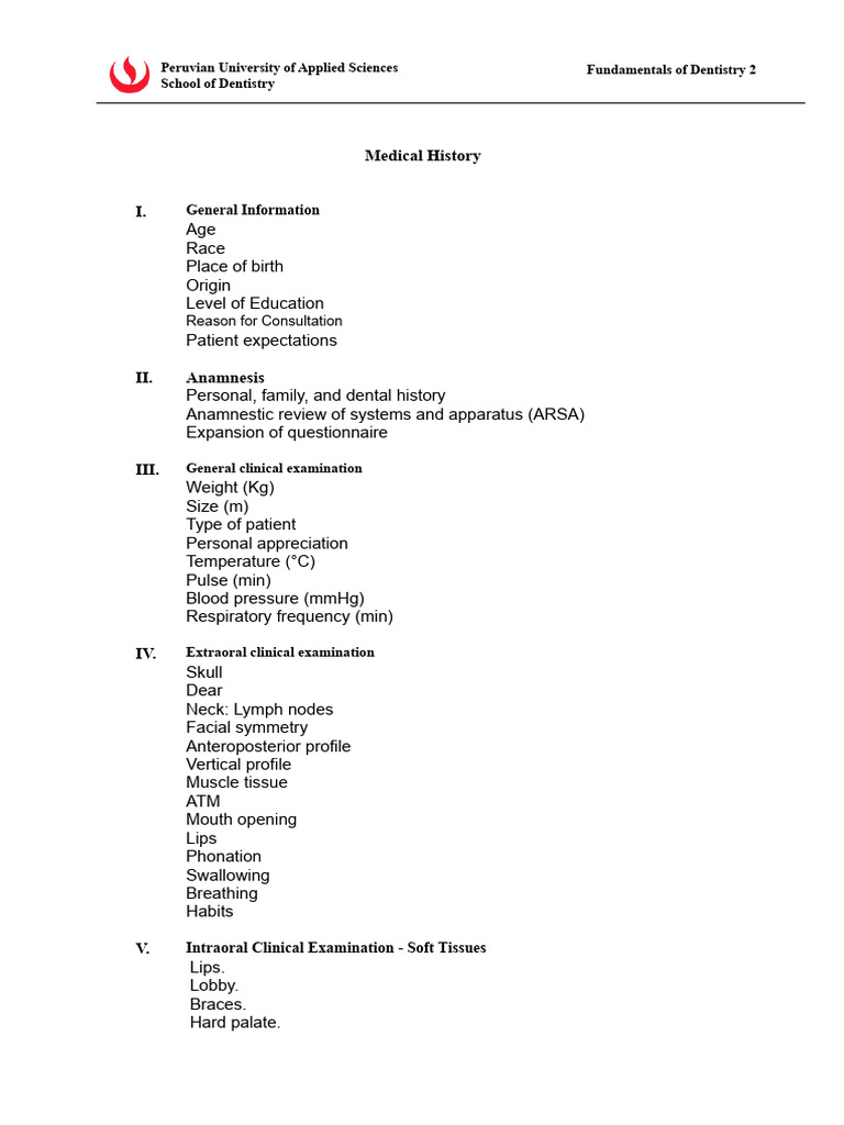 Intraoral Examination Guide for Dentistry | PDF | Tongue | Medical ...