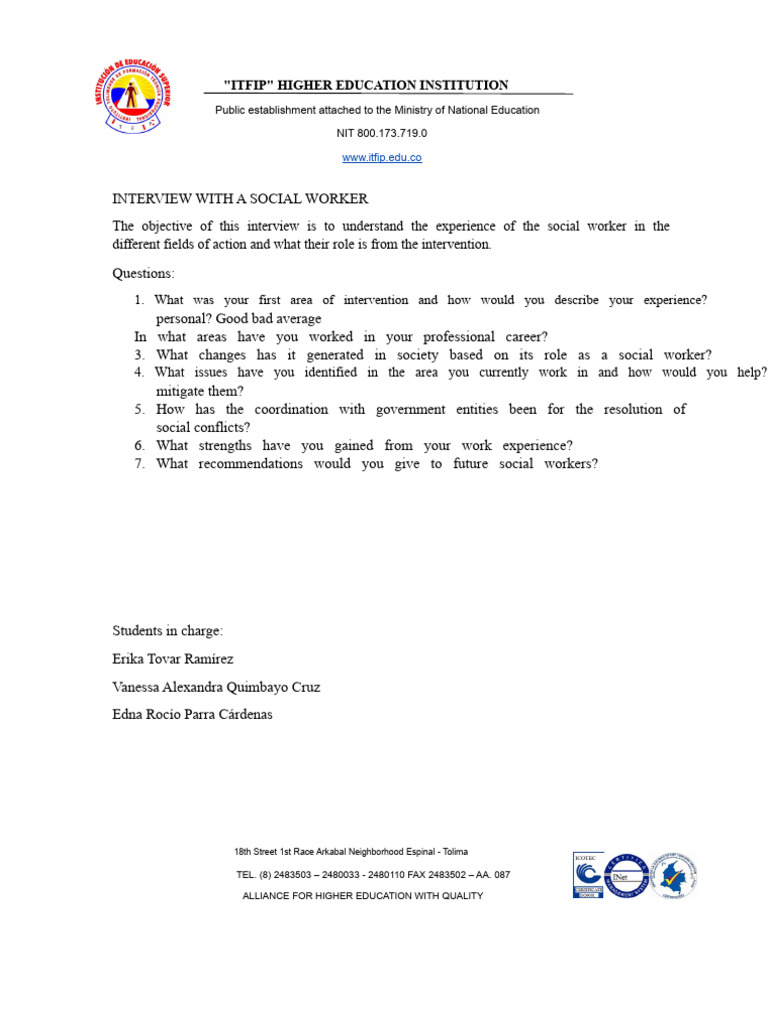 Social Worker Interview Insights | PDF