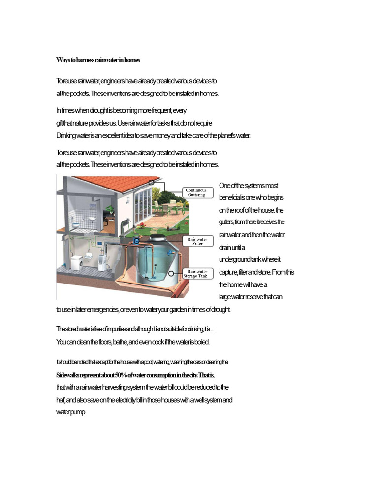 Rainwater Harvesting | PDF | Water And The Environment | Hydrology And ...