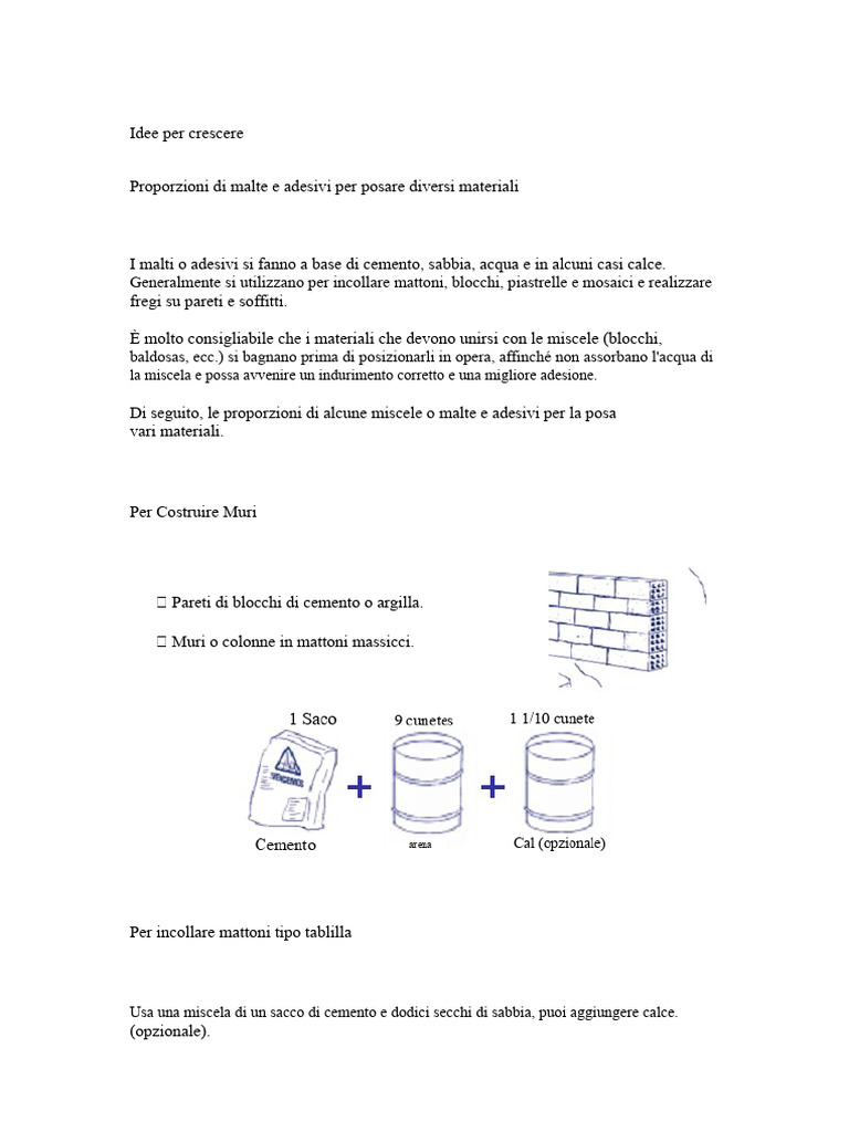 Incollare Blocchi | PDF