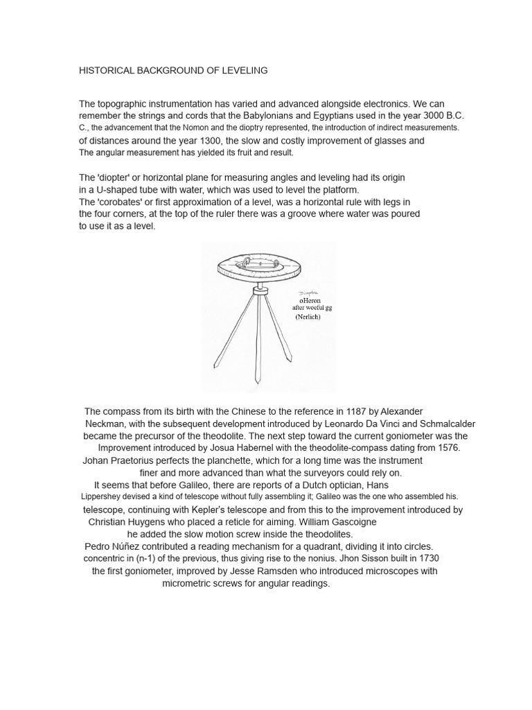 Evolution of Leveling Instruments | PDF | Measuring Instrument