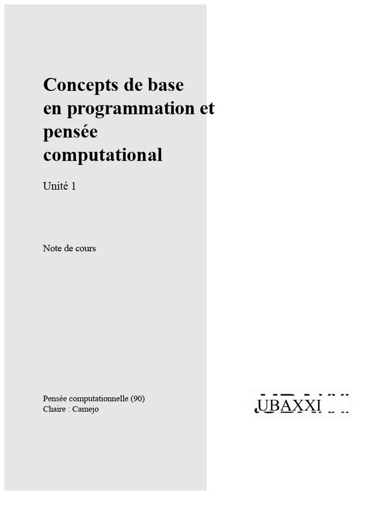 Introduction à la programmation et IA | PDF | Programme informatique ...