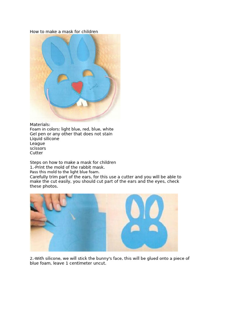 How To Make A Mask For Kids | PDF