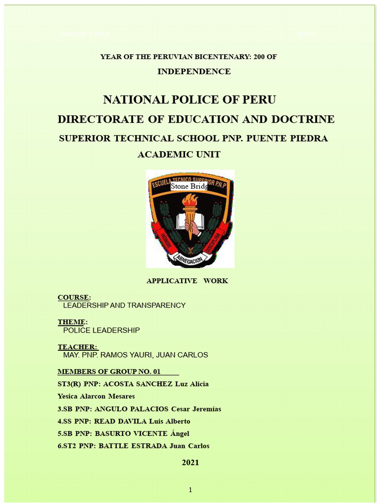 Police Leadership and Community Engagement | PDF | Leadership | Goal