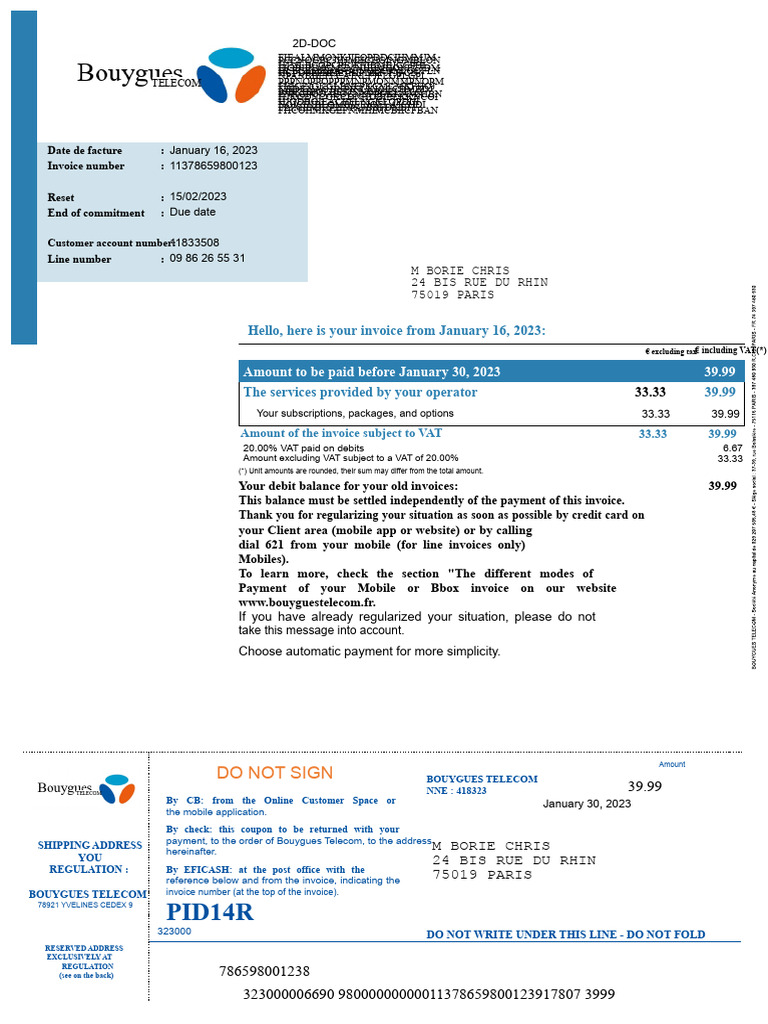 Invoice Details for January 2023 | PDF | Invoice | Payments