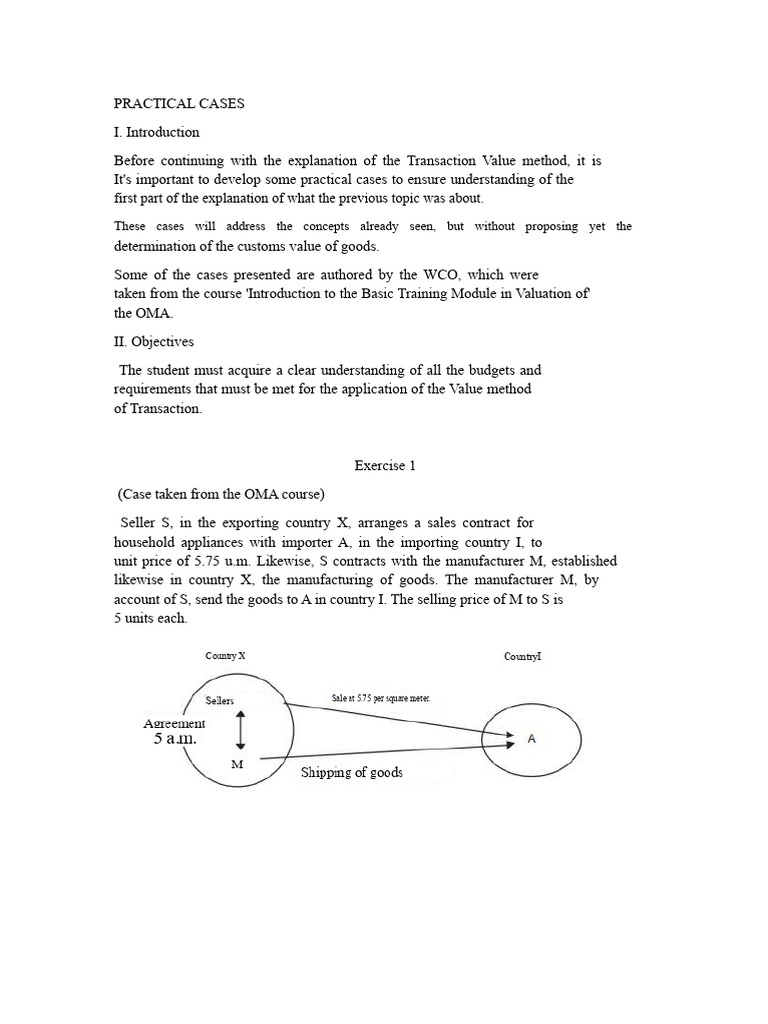 Practical Cases in Transaction Value Method | PDF | Invoice | Sales