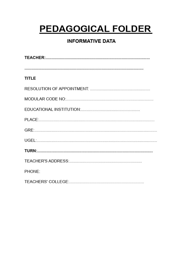 Teacher Profile and Educational Framework | PDF | Teachers | Learning
