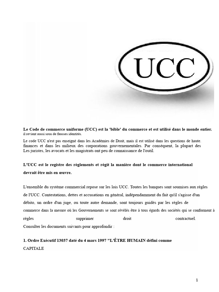 Comprendre le Code de commerce UCC | PDF | Vérité | Loi