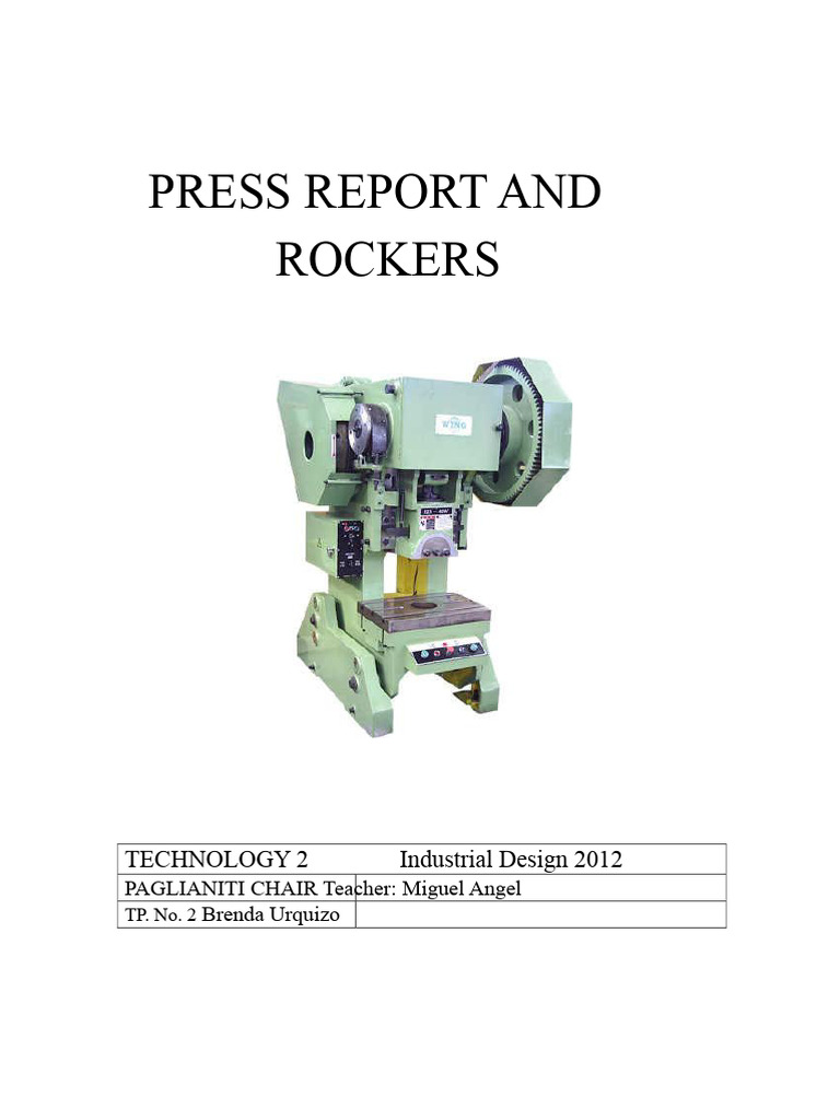 Types of Industrial Press Machines | PDF | Sheet Metal | Actuator