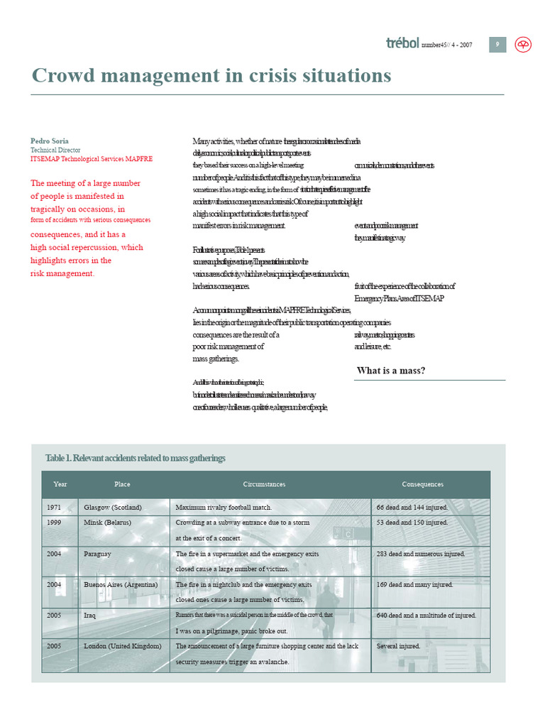 Crowd Management and Risk of Congestion PDF | PDF | Risk | Mind