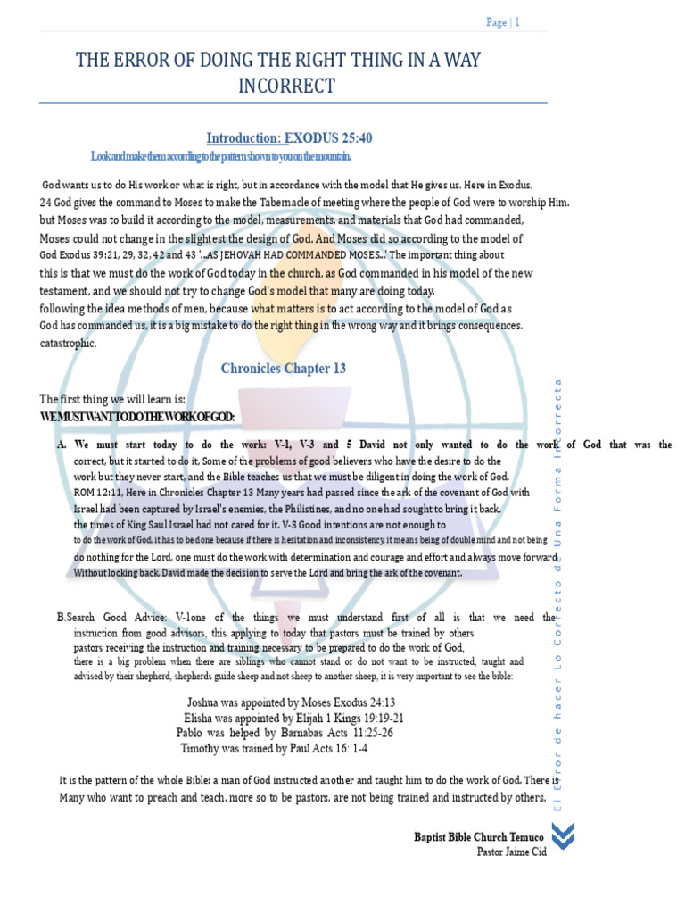 The Error of Doing The Right Thing in The Wrong Way | PDF | Book Of ...