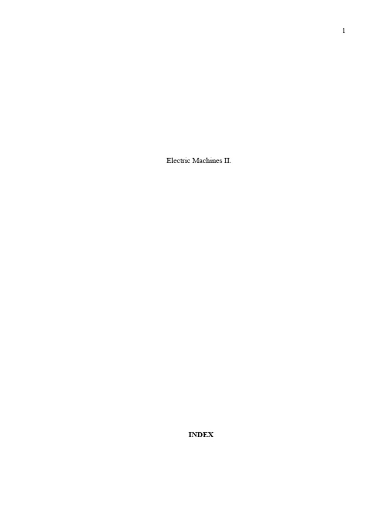 Electric Machines II Problem Solutions | PDF | Electric Motor ...