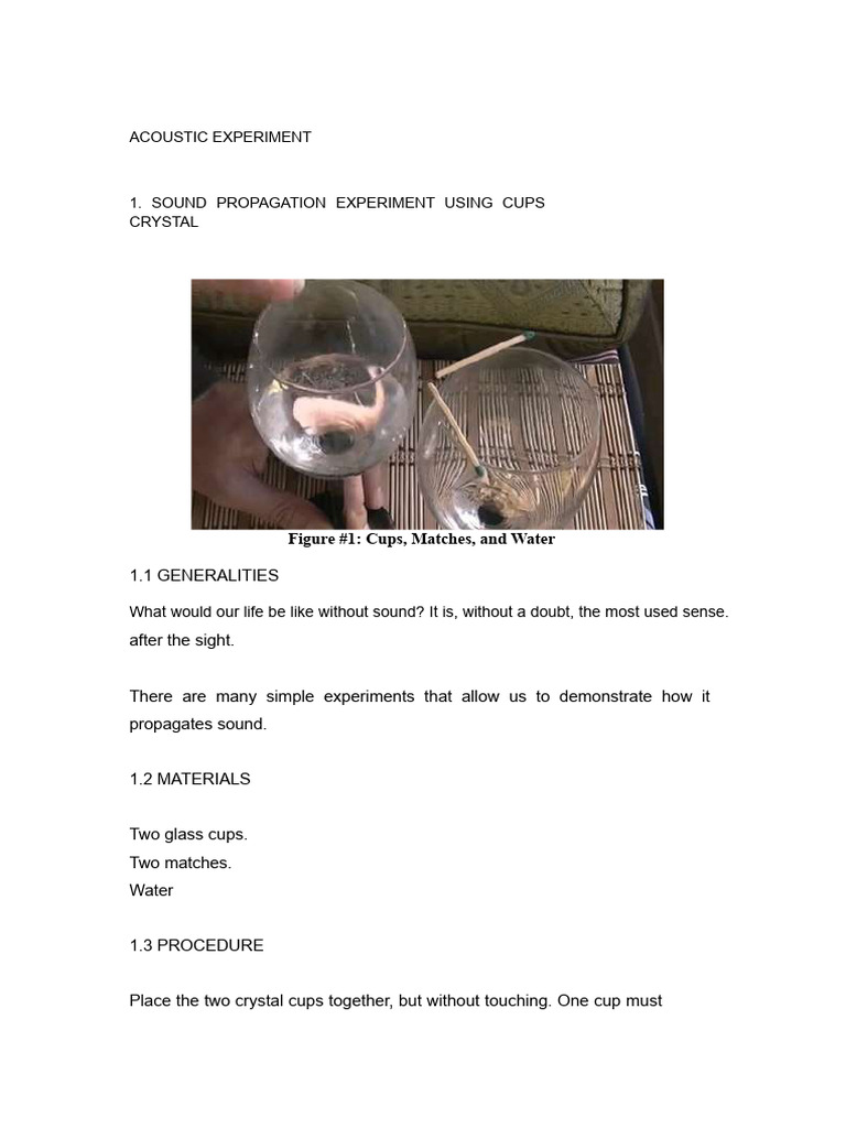 Sound Propagation Experiments Guide | PDF | Sound | Waves