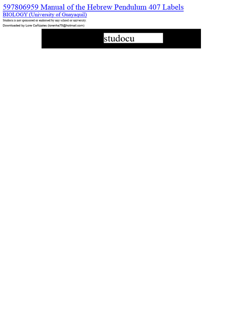 597806959-Hebrew Pendulum Manual 407 Labels | PDF | Pendulum