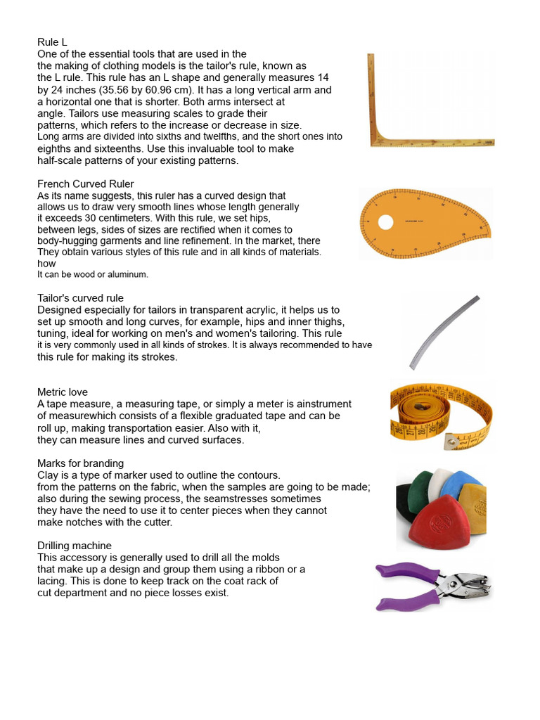 Cutting and Sewing Tools | PDF | Sewing | Seam (Sewing)