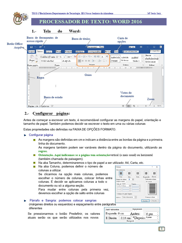Guia Completo do Word 2016 para Estudantes | PDF | Janela (informática)
