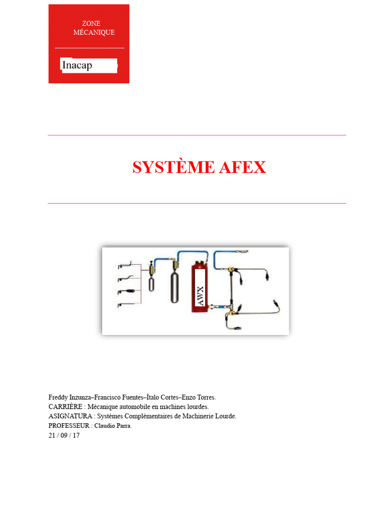 Système d'Extinction AFEX pour Machines | PDF | Tuyau | Acier