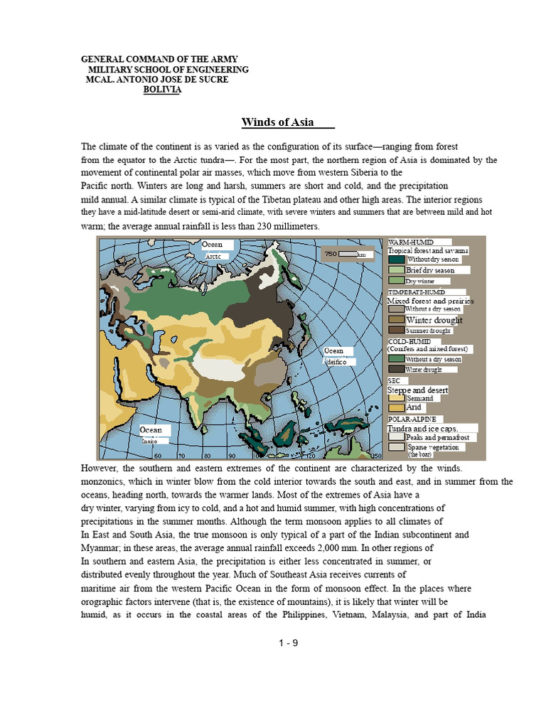 Climate Variations and Bora Wind in Asia | PDF | Monsoon | Earth Phenomena