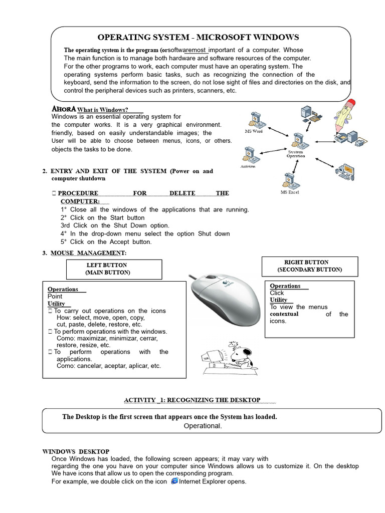 Microsoft Windows Operating System Guide | PDF | Window (Computing ...
