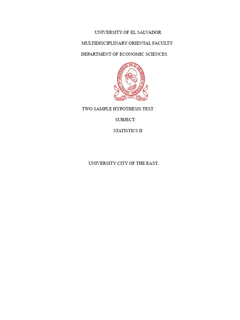 Two-Sample Hypothesis Testing Guide | PDF | Variance | Standard Deviation