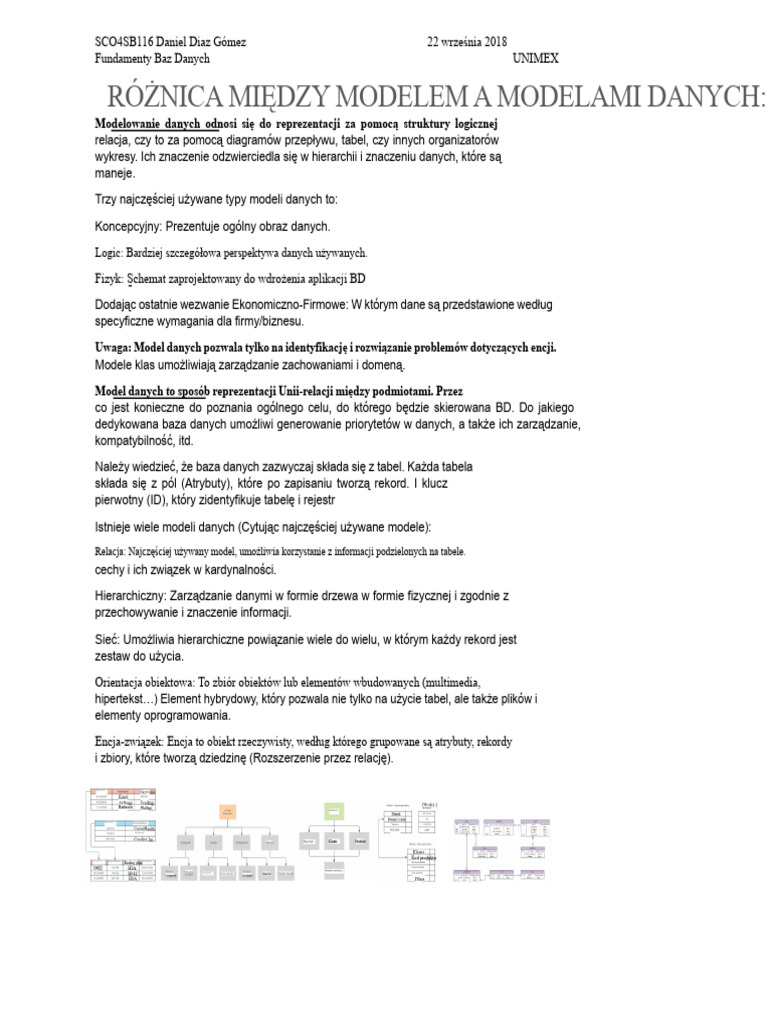 Różnica Między Modelem A Modelowaniem | PDF