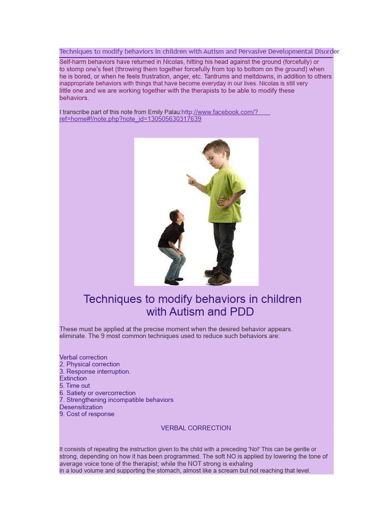 Behavior Modification Techniques for Autism | PDF | Pervasive ...