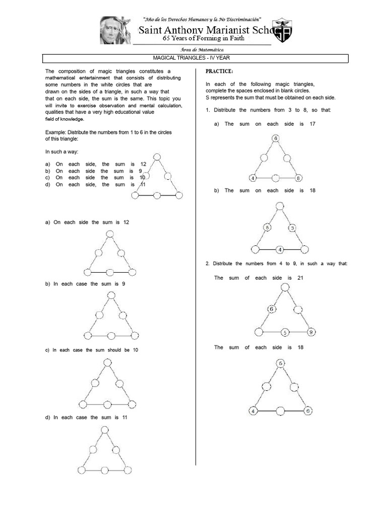 Magic Triangles | PDF | Triangle