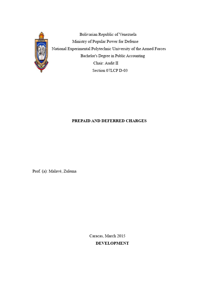 Understanding Prepaid and Deferred Charges | PDF | Expense | Deferral