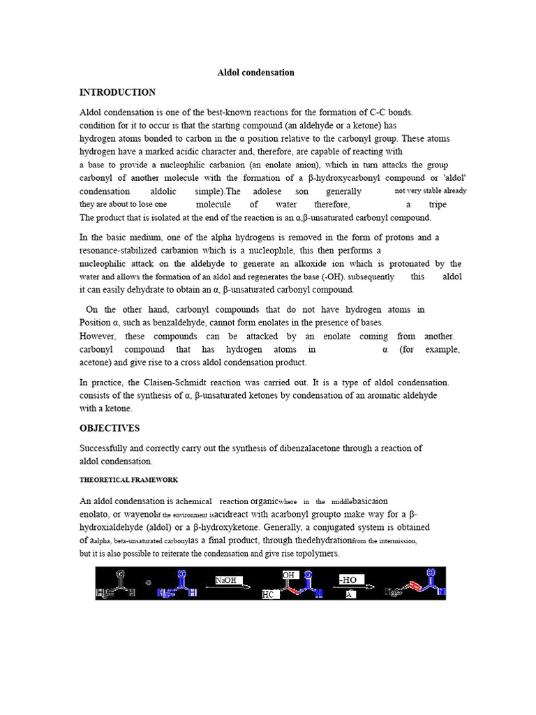 Aldol Condensation: Synthesis of Dibenzalacetone | PDF | Aldehyde | Ketone
