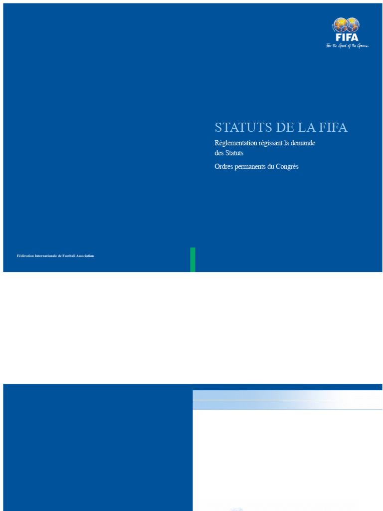 Statuts de la FIFA : Règlementations et Adhésion | PDF | FIFA | Vote