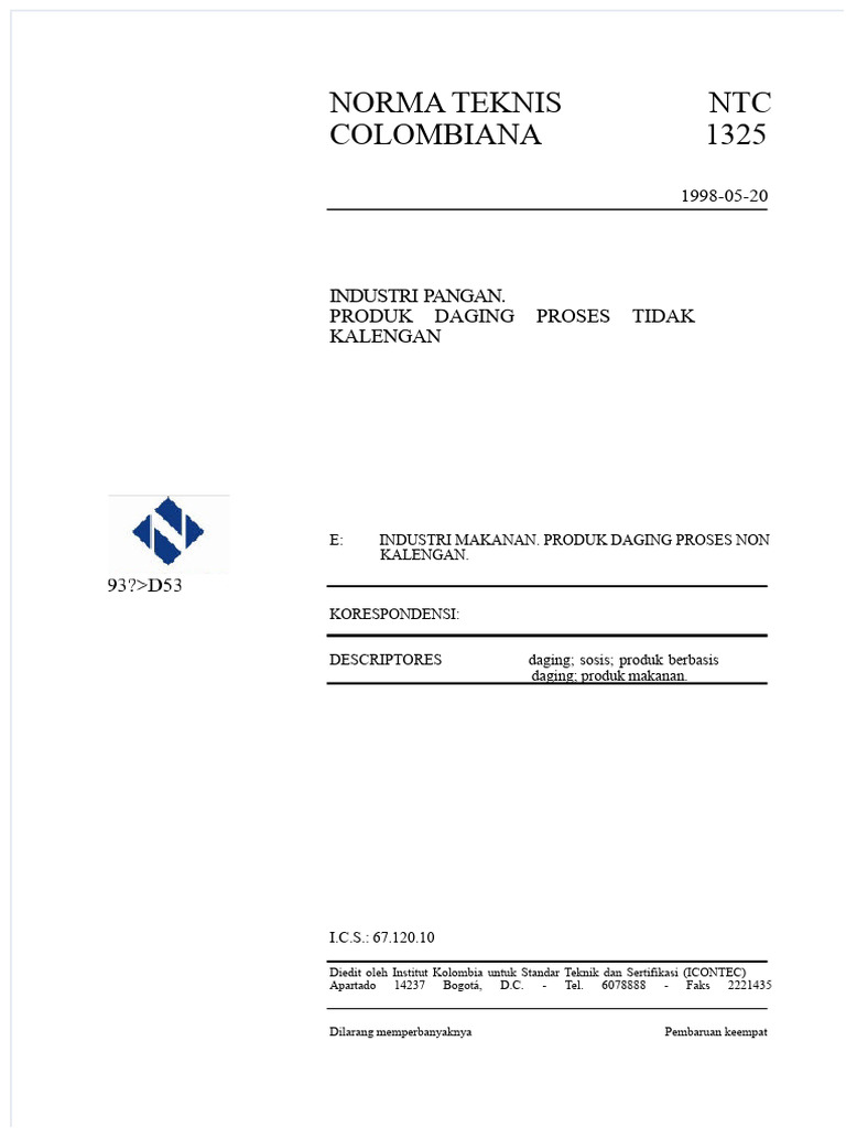 NTC 1325 Daging | PDF