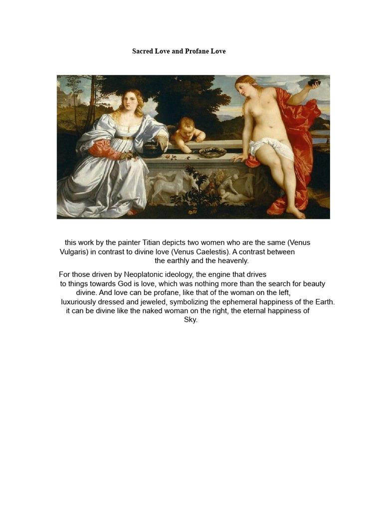 Sacred vs. Profane Love in Art | PDF