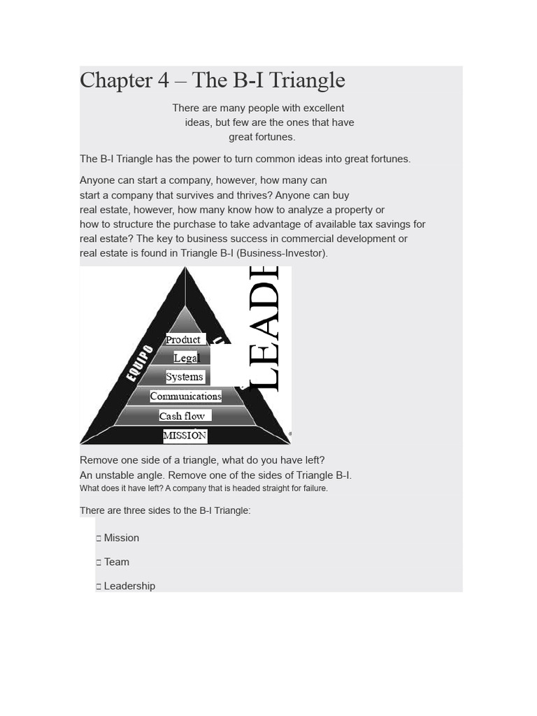 Chapter 4 - The B-I Triangle | PDF | Intellectual Property | Leadership