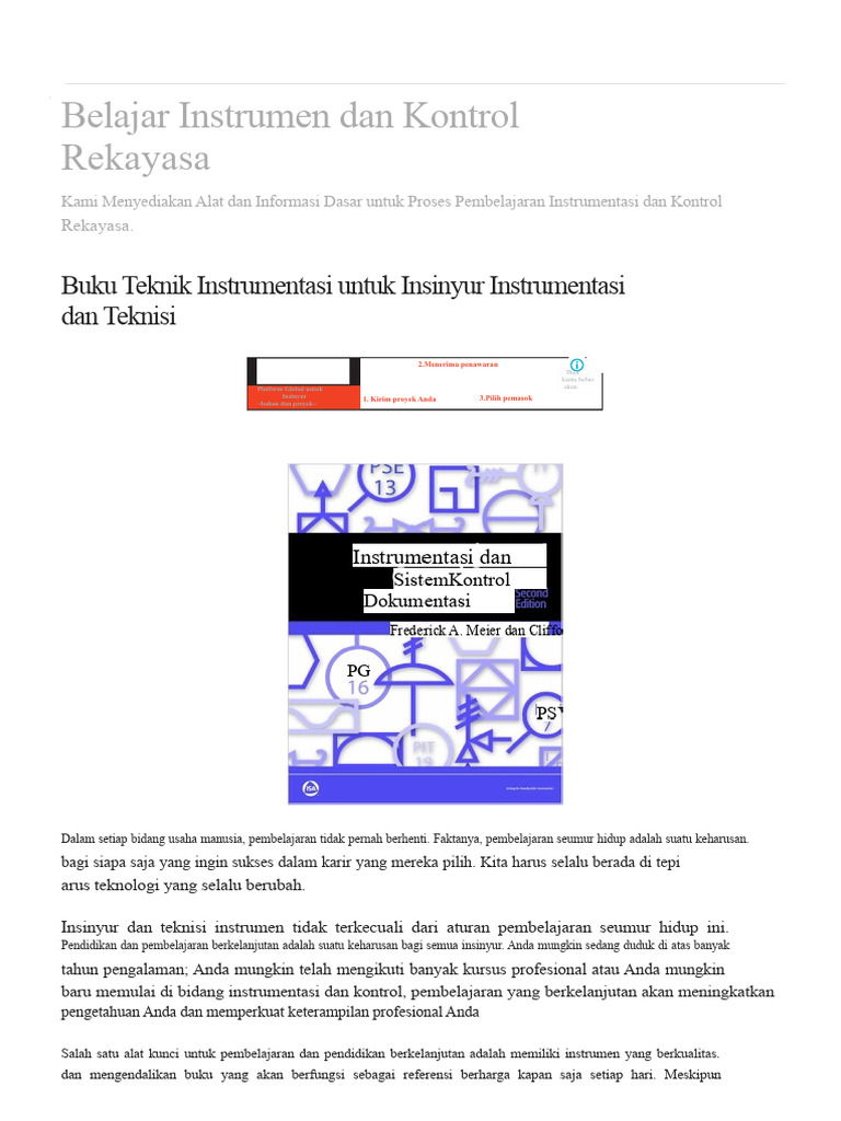 Buku Rekayasa Instrumentasi Untuk Insinyur Dan Teknisi Instrumentasi ...