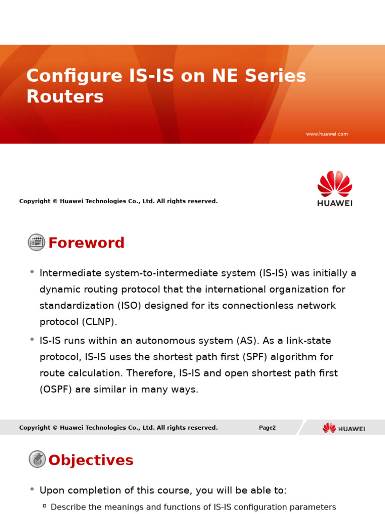 IS-IS Configuration Guide for NE Routers | PDF | Internet Protocol ...