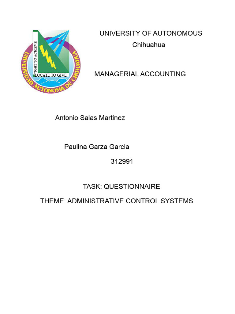 Task Questionnaire Administrative Control Systems | PDF | Accounting ...
