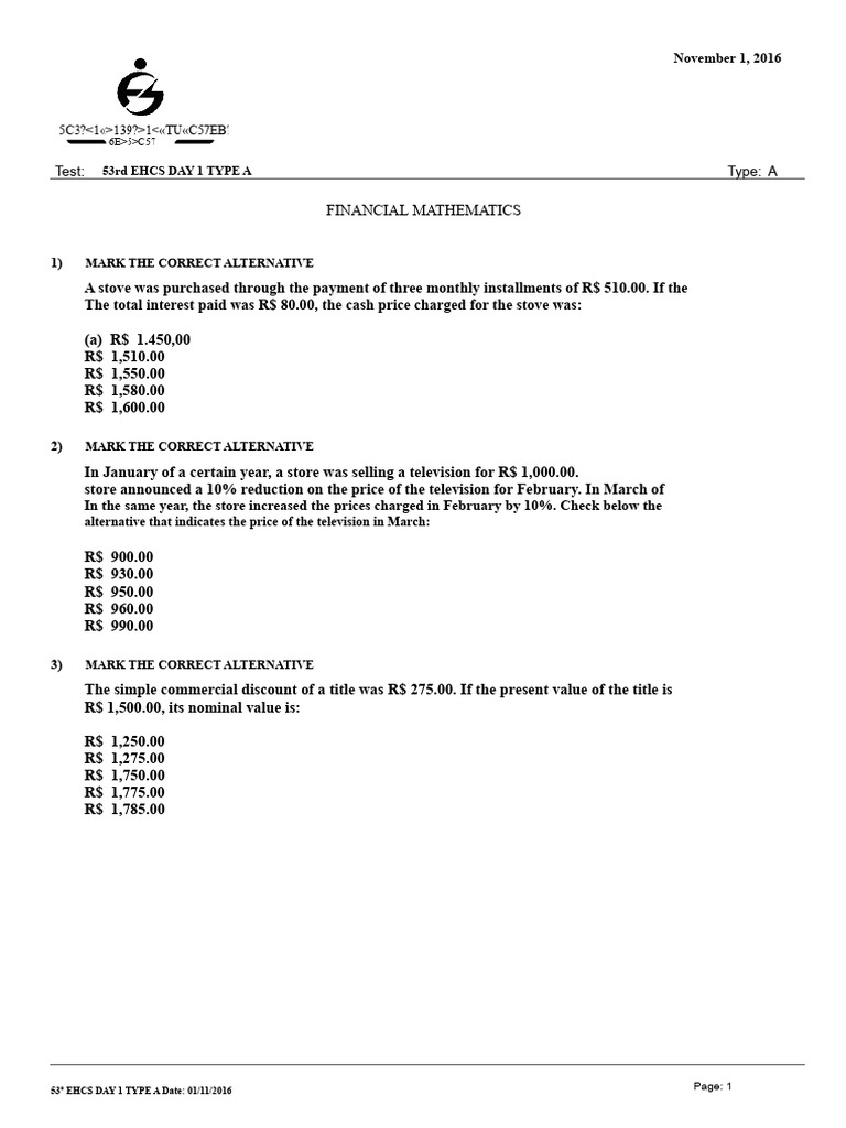 Financial Mathematics and Insurance Exam | PDF | Insurance | Interest