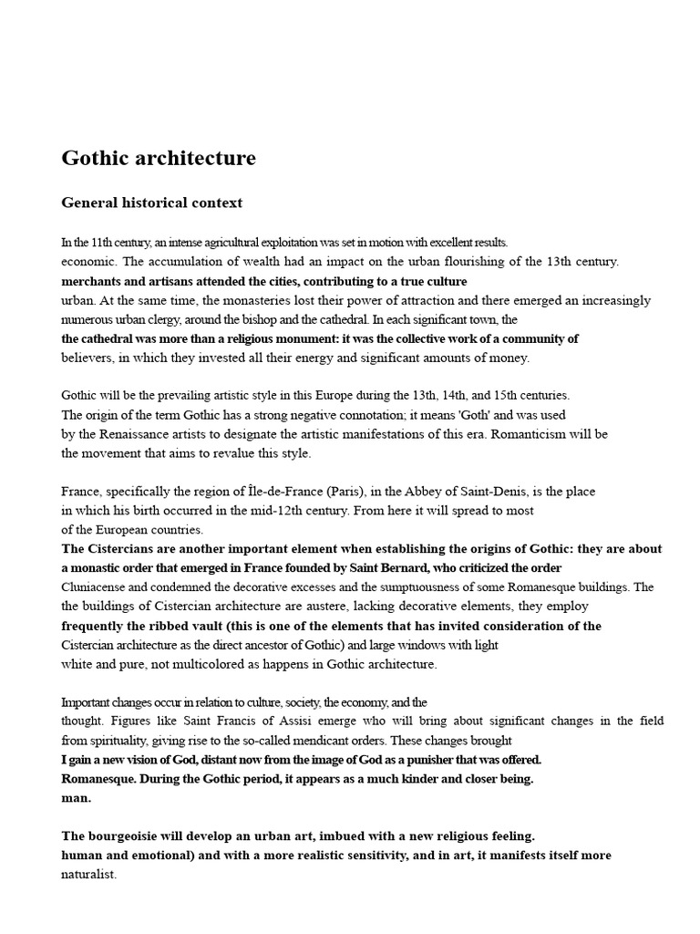 Key Features of Gothic Architecture | PDF | Gothic Architecture | Vault ...