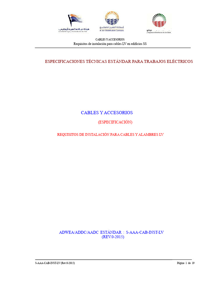 Especificaciones ADDC para Cables LV - MV | PDF | Aislador ...