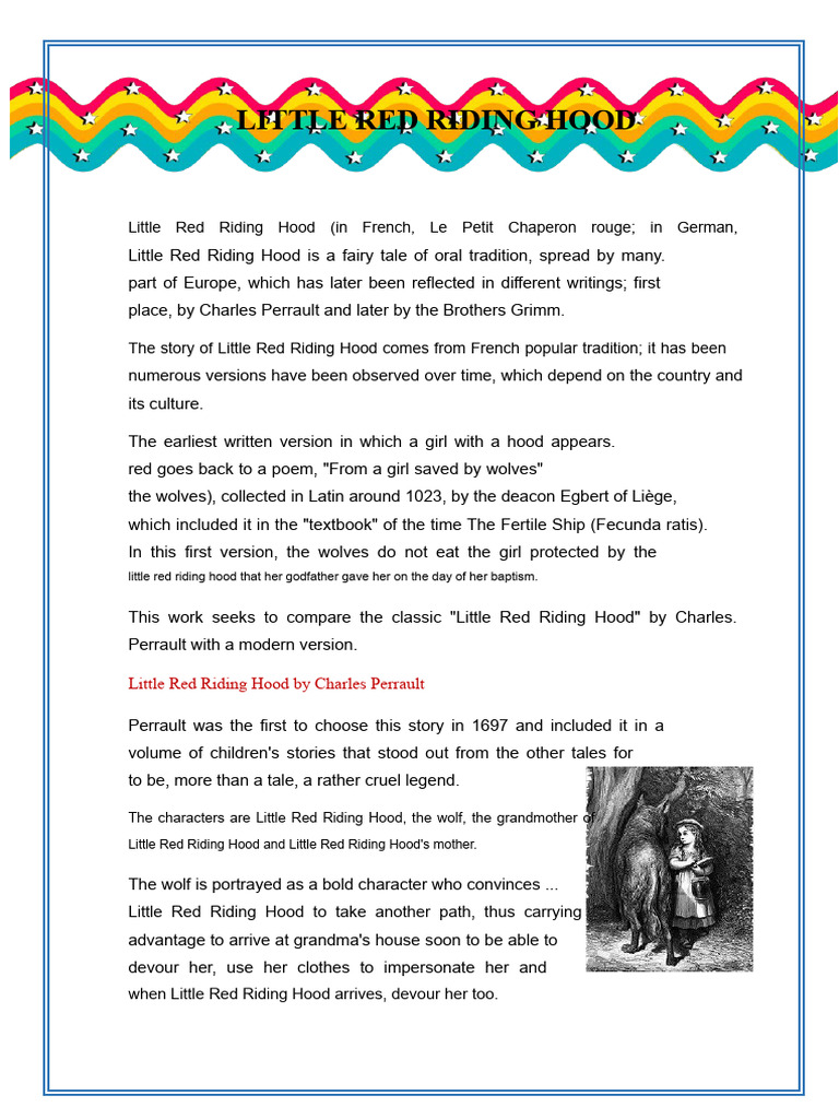 Little Red Riding Hood | PDF | Little Red Riding Hood | Traditional Stories