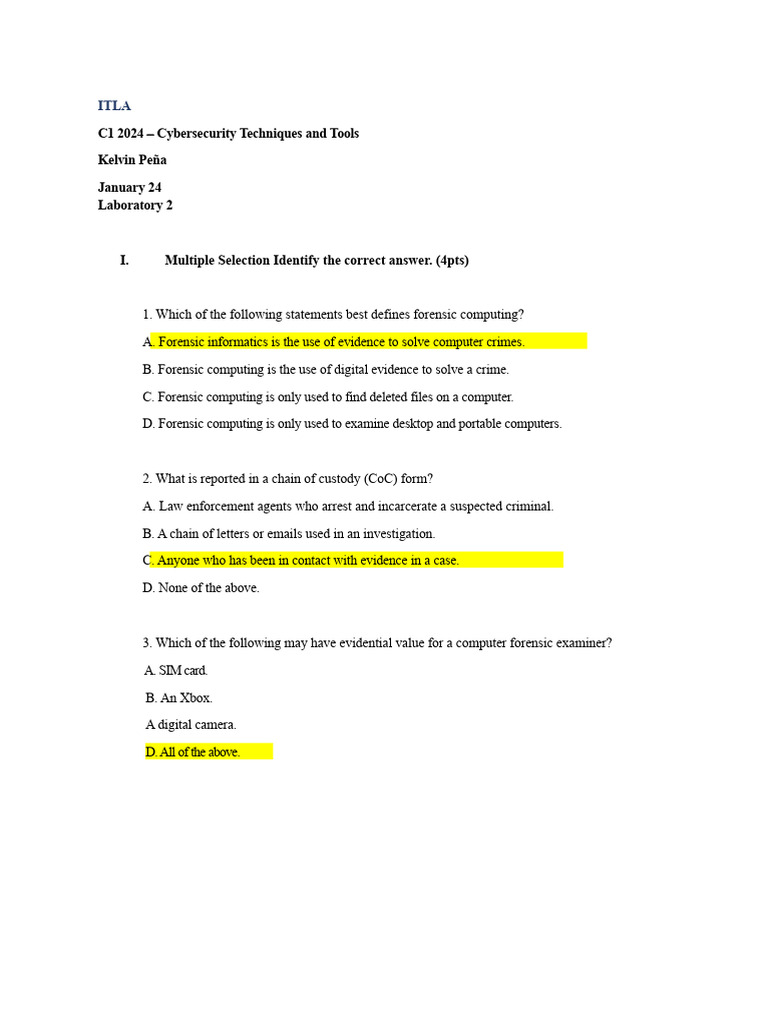 Cybersecurity Forensics Techniques Guide | PDF | Microsoft Windows ...