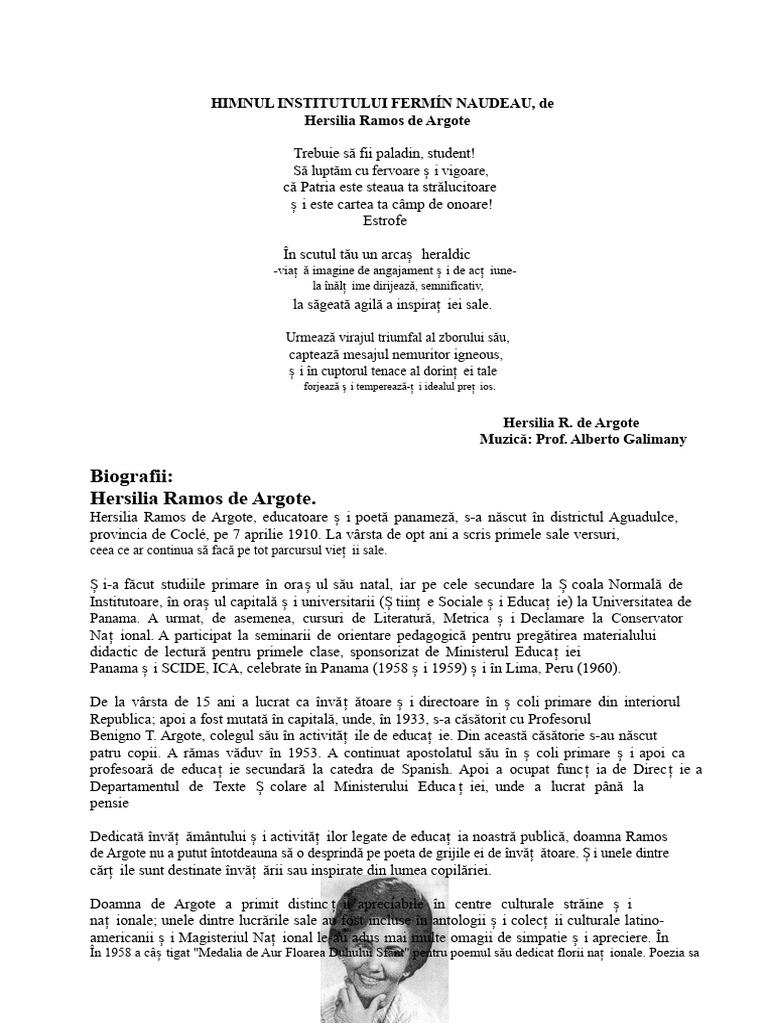 Imnul Național Și Imnul Fermin Nadeu | PDF