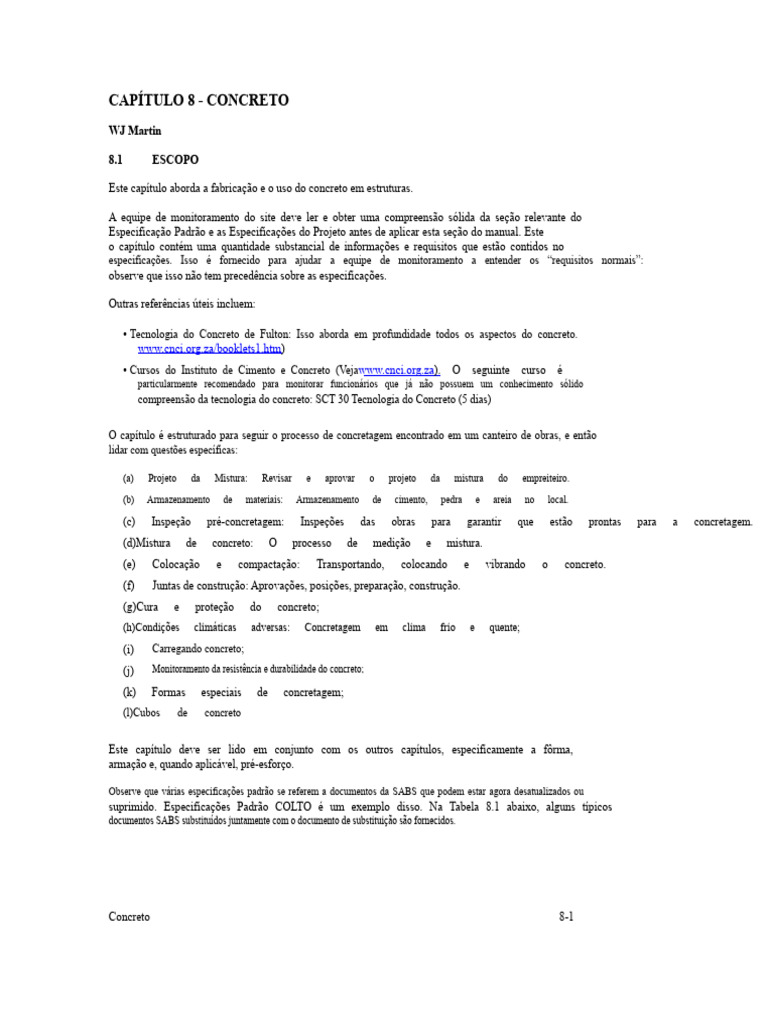 Capítulo 8 Do SATCC | PDF | Concreto | Calor