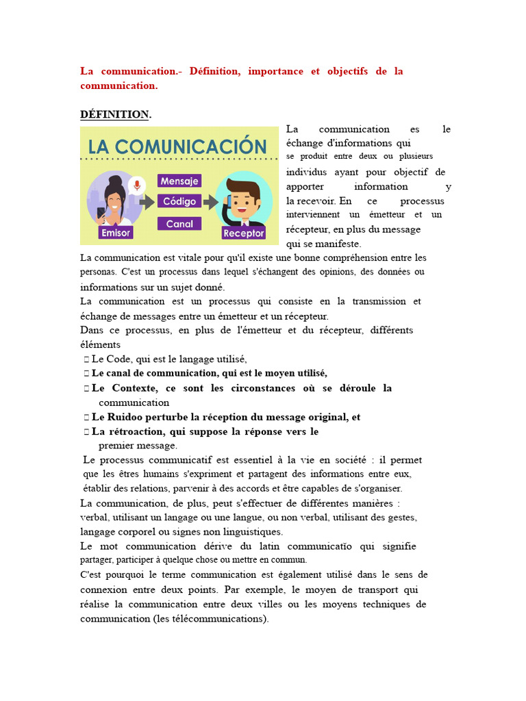 Bases de la communication humaine | PDF | Communication non verbale ...