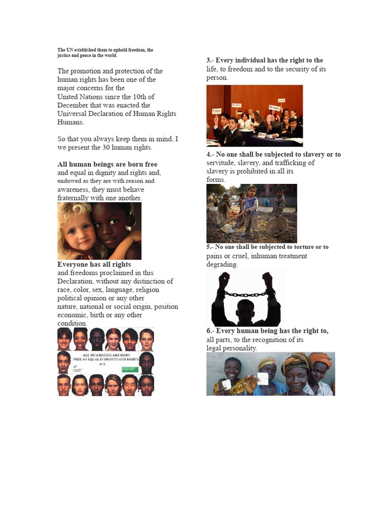 30 Illustrated Human Rights | PDF | Human Rights | Marriage
