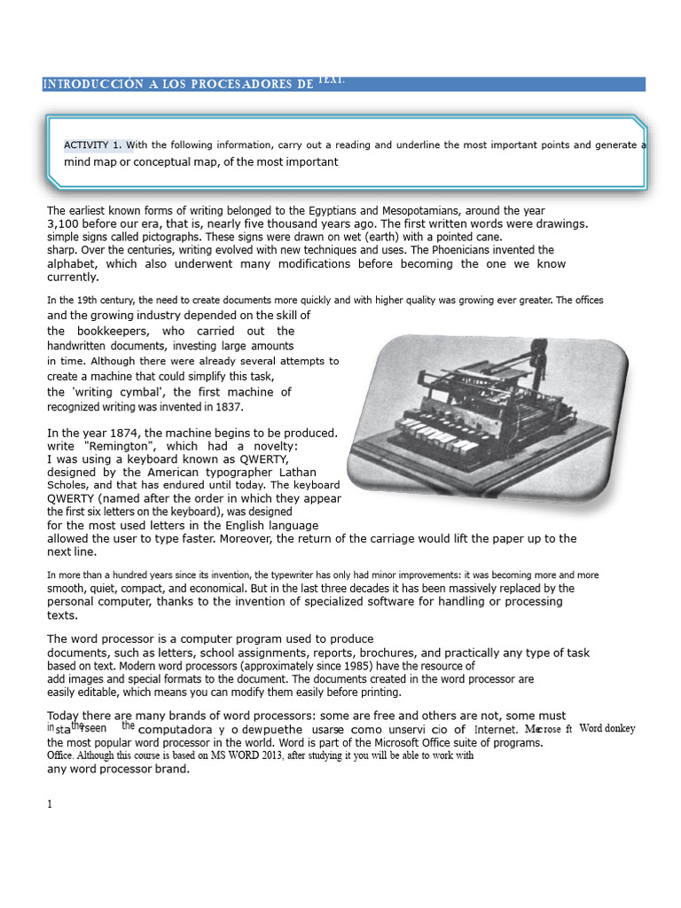 Evolution of Word Processors | PDF | Word Processor | Typewriter
